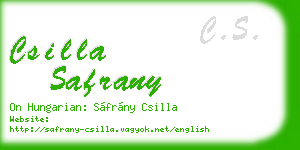 csilla safrany business card