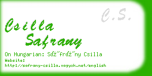 csilla safrany business card